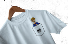 Load image into Gallery viewer, Half Wit Hero - Bonehead in my pocket T-Shirt
